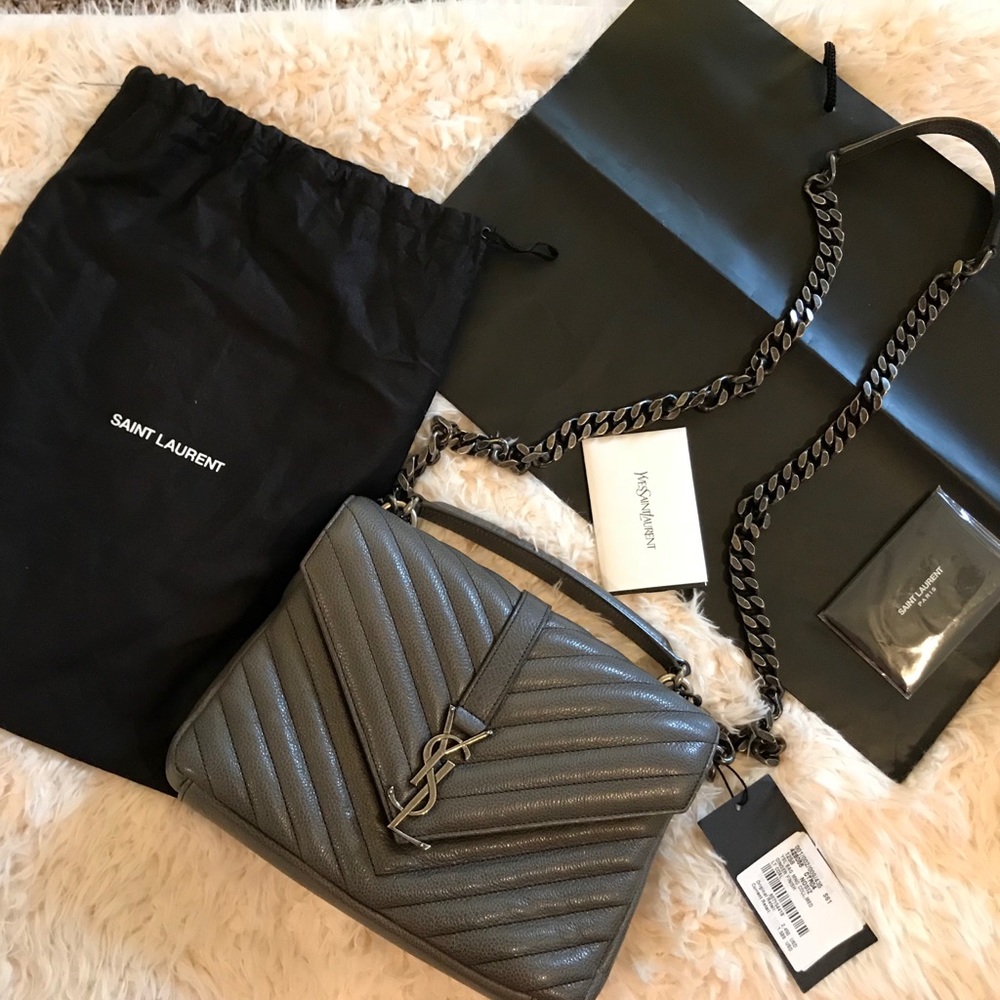 Saint Laurent Collège Classic Matelasse Med Bag